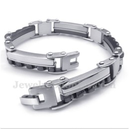 Bracciale Da Uomo In Titanio Nero Seghettato