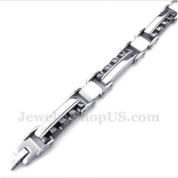 Bracciale Da Uomo In Titanio Nero Seghettato