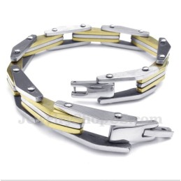 Bracciale Da Uomo In Titanio E Oro