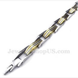 Bracciale Da Uomo In Titanio E Oro