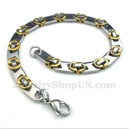 Bracciale Da Uomo In Titanio E Oro A Mezzaluna