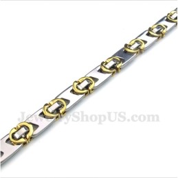 Bracciale Da Uomo In Titanio E Oro A Mezzaluna