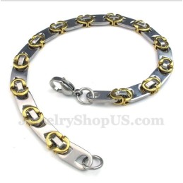 Bracciale Da Uomo In Titanio E Oro A Mezzaluna