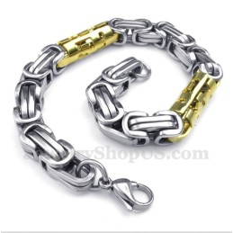 Bracciale Da Uomo In Titanio E Oro Con Cilindro