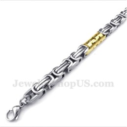 Bracciale Da Uomo In Titanio E Oro Con Cilindro