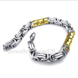 Bracciale Da Uomo In Titanio E Oro Con Cilindro