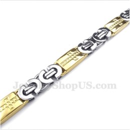 Bracciale Da Uomo In Titanio E Oro
