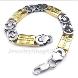 Bracciale Da Uomo In Titanio E Oro