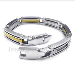 Bracciale Da Uomo In Titanio E Oro