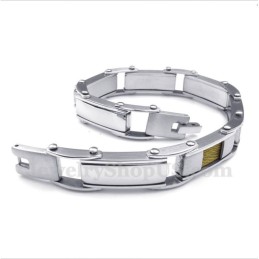 Bracciale Da Uomo In Titanio E Oro Con Cavo