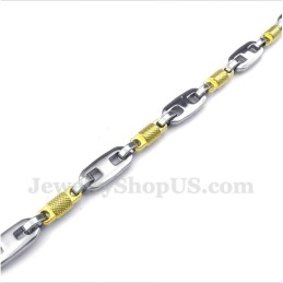 Bracciale Da Uomo In Titanio E Oro Con Cilindro