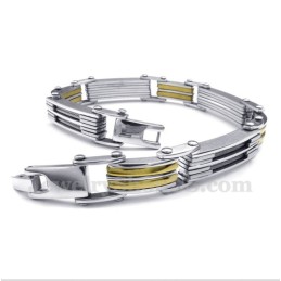 Bracciale Da Uomo In Titanio E Oro