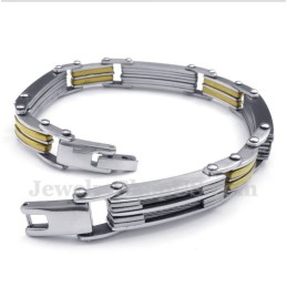 Bracciale Da Uomo In Titanio E Oro