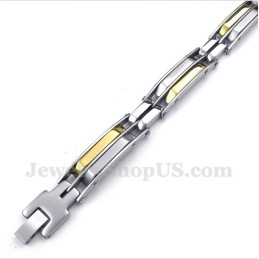 Bracciale Da Uomo In Titanio E Oro Con Cavo