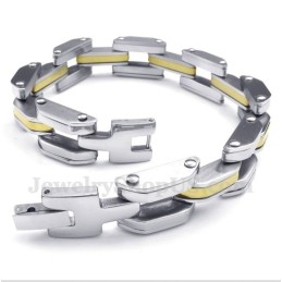 Bracciale Da Uomo In Titanio E Oro