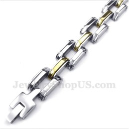 Bracciale Da Uomo In Titanio E Oro