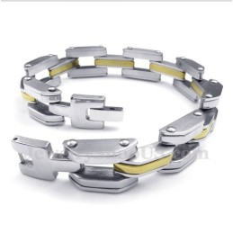 Bracciale Da Uomo In Titanio E Oro