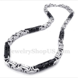 Collana Da Uomo Con Cilindro In Titanio Nero
