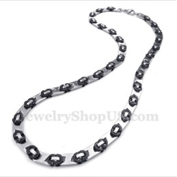 Collana Da Uomo In Titanio Nero A Mezzaluna