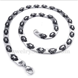 Collana Da Uomo In Titanio Nero A Mezzaluna