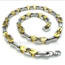 Collana A Strati In Titanio E Oro Da Uomo