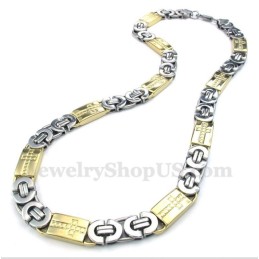 Collana Con Croce In Titanio E Oro Da Uomo