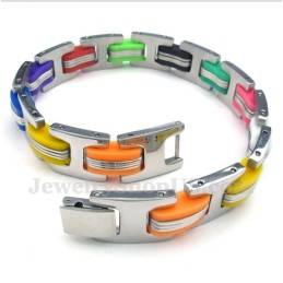 Bracciale In Gomma Colorata In Titanio Da Uomo