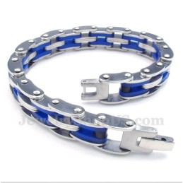 Bracciale In Gomma Blu Titanio Da Uomo