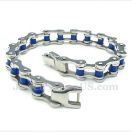 Bracciale Da Uomo Con Catena Per Bicicletta In Gomma Blu Titanio