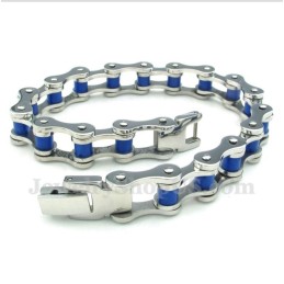 Bracciale Da Uomo Con Catena Per Bicicletta In Gomma Blu Titanio