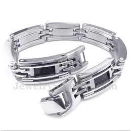 Bracciale Da Uomo In Fibra Di Carbonio E Titanio