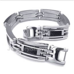 Bracciale Da Uomo In Fibra Di Carbonio E Titanio