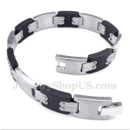 Bracciale Da Uomo In Titanio Nero