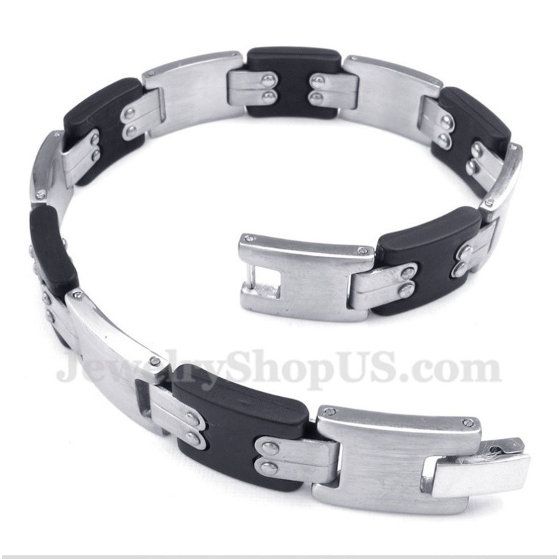 Bracciale Da Uomo In Titanio Nero Bracciale Da Uomo In Titanio Nero