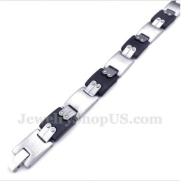 Bracciale Da Uomo In Titanio Nero