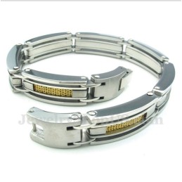 Bracciale Da Uomo In Titanio E Oro Con Cavo