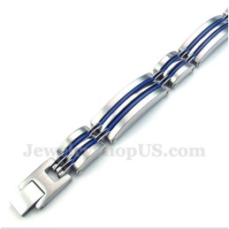 Bracciale Da Uomo In Titanio Blu