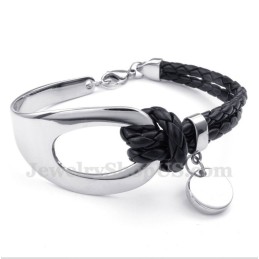 Bracciale In Pelle Di Titanio Da Uomo
