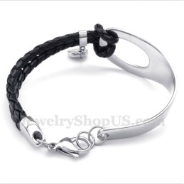 Bracciale In Pelle Di Titanio Da Uomo