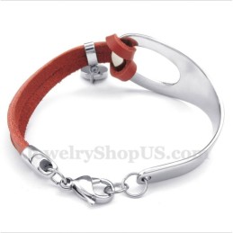Bracciale In Pelle Di Titanio Da Uomo