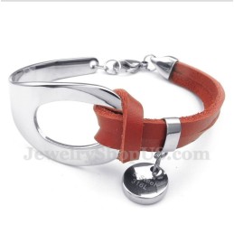 Bracciale In Pelle Di Titanio Da Uomo