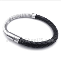 Bracciale In Pelle Di Titanio Da Uomo