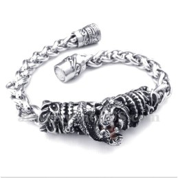 Bracciale Da Uomo In Titanio Fuso Con Diamanti Rossi