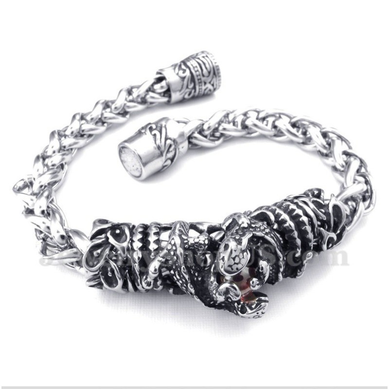 Bracciale Da Uomo In Titanio Fuso Con Diamanti Rossi Bracciale Da Uomo In Titanio Fuso Con Diamanti Rossi