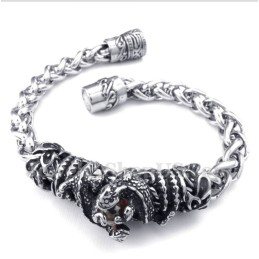 Bracciale Da Uomo In Titanio Fuso Con Diamanti Rossi