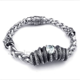 Bracciale Da Uomo In Titanio Con Diamanti Bianchi Fusi