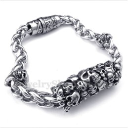 Bracciale Da Uomo Con Teschio In Titanio Fuso