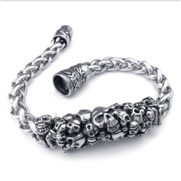 Bracciale Da Uomo Con Teschio In Titanio Fuso
