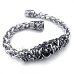 Bracciale Da Uomo Con Teschio In Titanio Fuso
