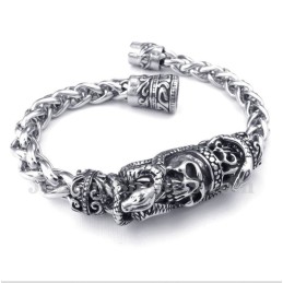 Bracciale Da Uomo Con Teschio In Titanio Fuso